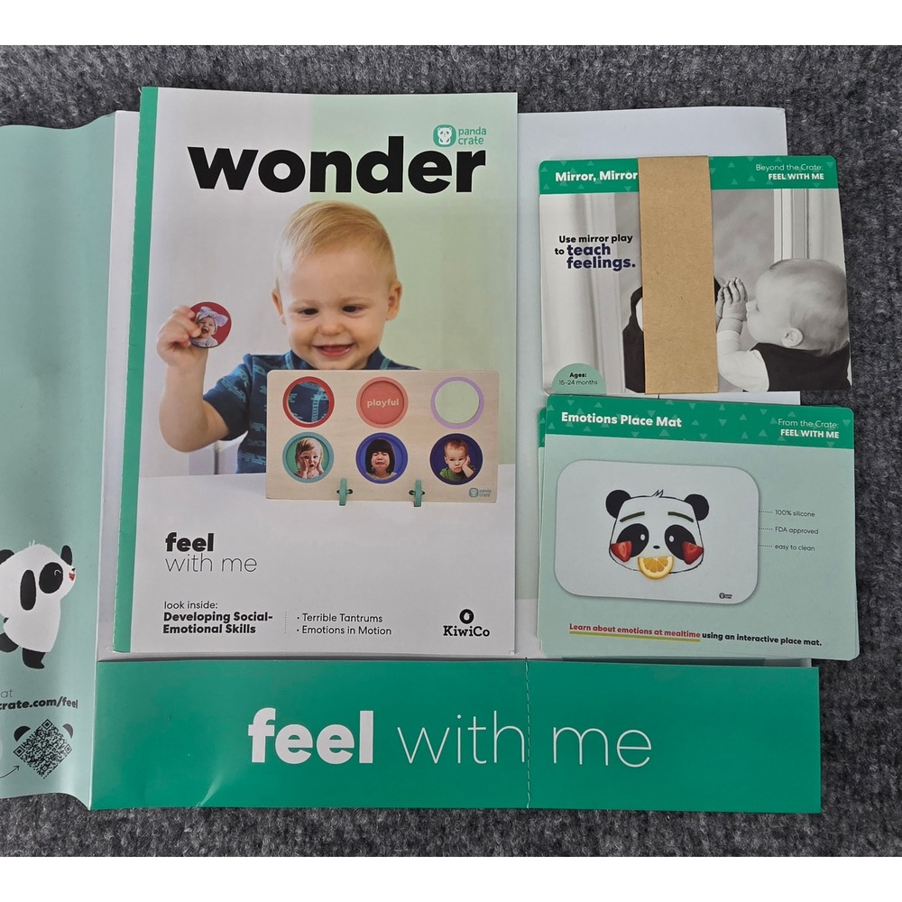 KiwiCo Panda Crate "Feel With Me" Toddler 18-24M Green Emotional Learning NEW - Picture 4 of 8